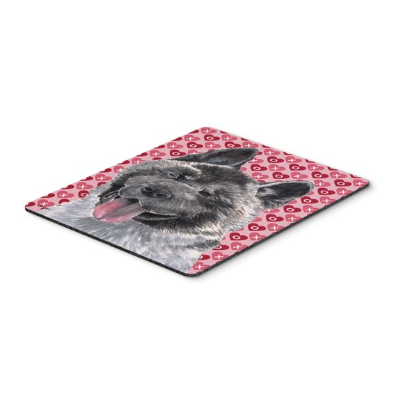 "Akita Hearts Love and Valentines Day Mouse Pad Hot Pad or Trivet"