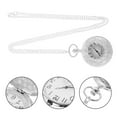 thumbnail image 2 of Reloj de bolsillo vintage con números romanos, reloj de bolsillo retro en relieve con cadena, 2 of 7