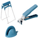 thumbnail image 1 of 3 piezas de accesorios de cocina, pinza para platos de cuenco caliente, pinzas para ollas anticalientes de acero inoxidable, 2 soportes de silicona para mover platos calientes o cuencos Ormromra CPB-DE-WX258, 1 of 1