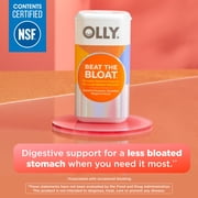 OLLY Beat The Bloat Capsule Supplement, Digestive Enzyme Support,* Dandelion, Ginger, 25 Ct