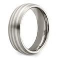 thumbnail image 5 of Edward Mirell Titanium with Sterling Silver Inlay Brushed 7mm Band, 5 of 8