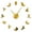 Gold, variant on Aquatics Surfing Silhouettes Silhouette Frameless Wall Clock Stickers, DIY Modern Decorative Clocks for Living Room, Bedroom, Office - Easy to Install, Large 3D Clock Design (Silver,37in)
