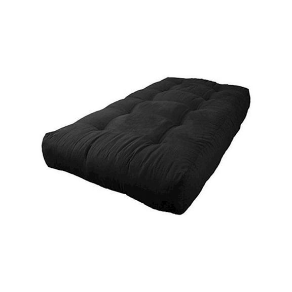 Blazing Needles Vitality 10-inch Microsuede Twin-size Futon Mattress - Black - Black