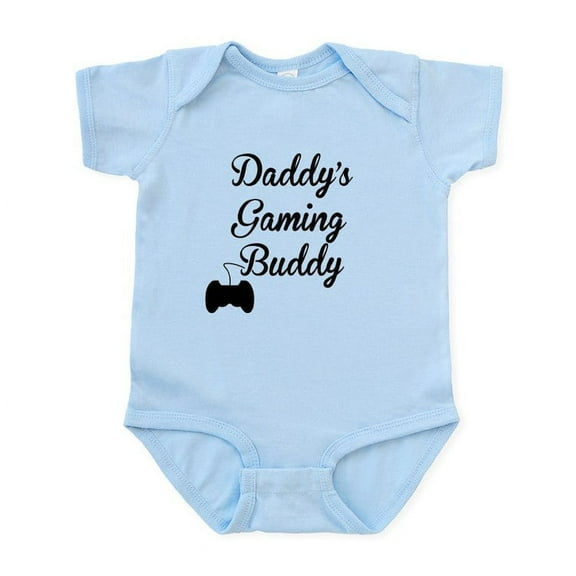 CafePress - Daddys Gaming Buddy Body Suit - Baby Light Bodysuit, Size Newborn - 24 Months