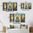 thumbnail image 4 of Designart "Beauty in Sci-Fi Portrait of a Futuristic Woman I" Fashion Woman Wall Art Set Of 3 - Glam Gold Gallery Set For Office Decor, 4 of 6