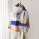 thumbnail image 5 of Bufanda de invierno para mujer, bufanda de cachemira de lujo para otoño e invierno, chal grueso y cálido, bufanda clásica con borlas, chal suave de color sólido, 5 of 5