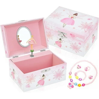 Jewelkeeper Pink Girl's Musical Ballerina Jewelry Box, Personalize