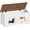White 39.4''L x 15.7''W x 19.5''H, variant on HOOBRO Storage Bench, Toy Box Organizer with Puppy Pattern, Shoe Bench with 2 Safety Hinges,&nbsp;Farmhouse Style, 39.4''L x 15.7''W x 19.5''H for Entryway,White and Walnut WH494CW01