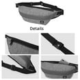thumbnail image 5 of Men's Waist Bag Fanny Pack Motorcycle Chest Sling Bag Adjustable Strap Lightweight Waterproof Travel Cycling Hiking, 5 of 6