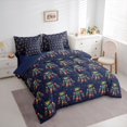 thumbnail image 3 of Feelyou Kawaii Navy Robot Bedding Comforter Set 7pcs, Boys Girls Queen Bedding Sets, 3 of 8