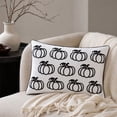 thumbnail image 3 of Halloween Pumpkin Throw Pillow Black/White Decorative Pillow for Couch and Bed 14" x 20", 3 of 6