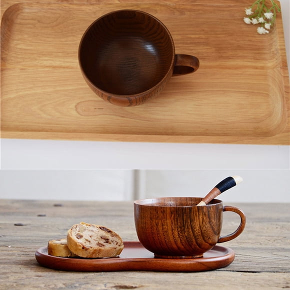 Wood Primitive Coffee Beer Handmade Tea Milk Natural Mug Kitchen,Dining & Bar