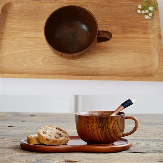 Wood Primitive Coffee Beer Handmade Tea Milk Natural Mug Kitchen,Dining & Bar