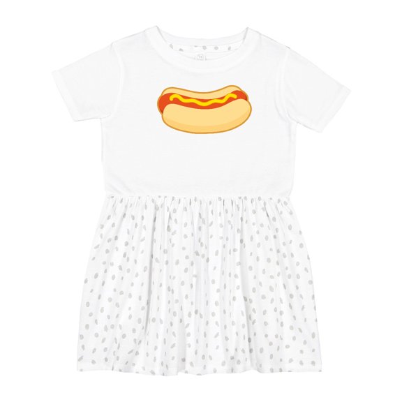 Inktastic Funny Hot Dog Girls Toddler Dress