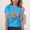 Blue, variant on NAISIBABY Girls Graphic Tees 10T, Short Sleeve Fashion Casual Tees Crew Neck Kids Summer Tops Clothes Red