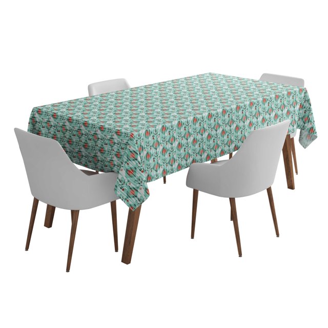Vargottam Indoor/OutdoorTablecloth58x58 InchSquareTablecloth Waterproof PatioTableCloths- Spring/SummerTableCovers for Backyard RectangularTable/BBQs/Picnic -Aquamarine Green
