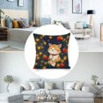 thumbnail image 3 of Christmas Cat Linen toss pillowcase Decoration pillowcase Gift preferred 28x28" Cushion cover 2 set Sofa pillowcase Sofa bedroom living room car, 3 of 8