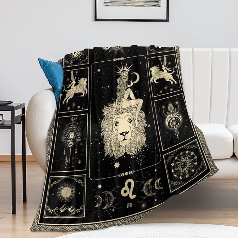 Leo Zodiac Gifts for Women Moon Constellation Blanket Astrology