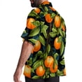 thumbnail image 3 of Tangerine Men's Short Sleeve Beach Shirts, Hawaiian Printed Button Down Summer Casual Unisex Men's Shirts, 3 of 6