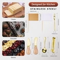 thumbnail image 2 of Juego de charcutería Patelai de Flatware, 20 piezas, asas de madera dorada, 2 of 7