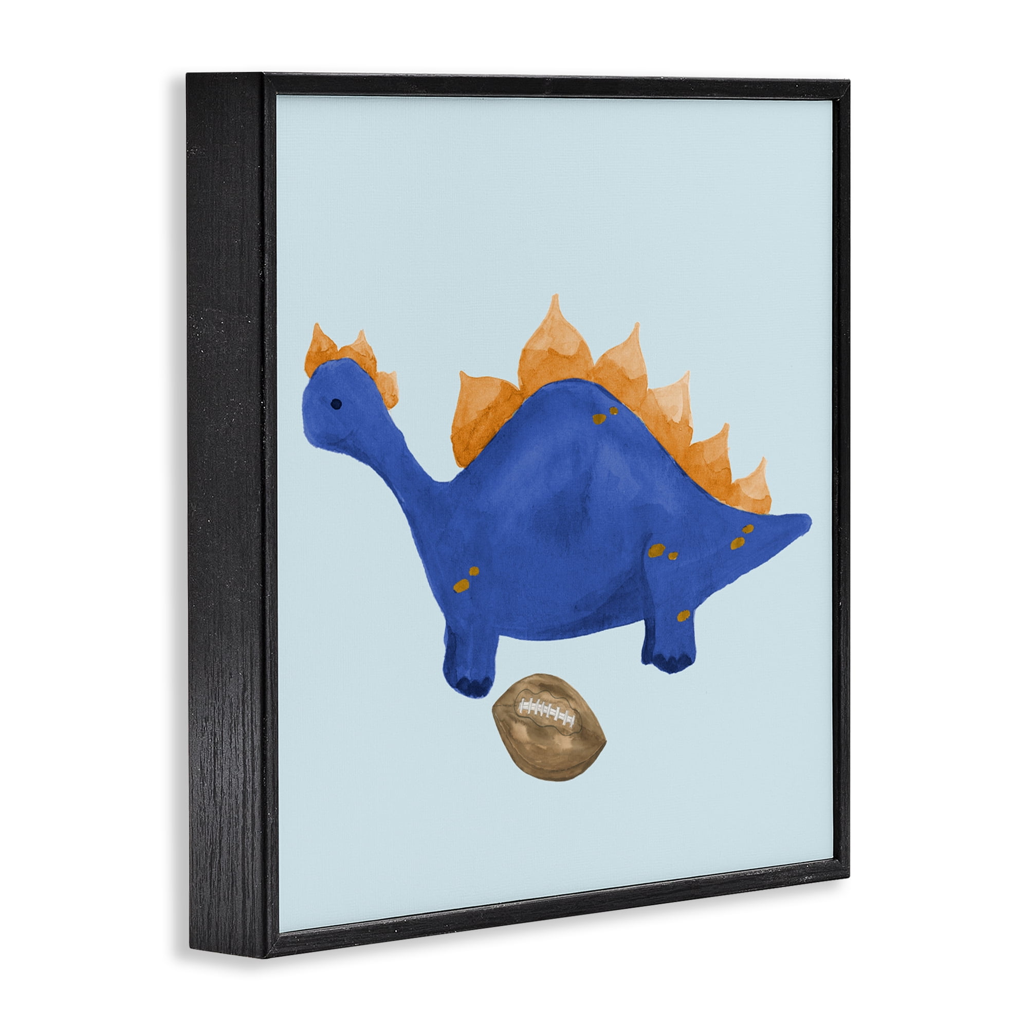 Stupell Industries Sporty Baby Dino Black Framed Giclee Art, design by Lucille Price