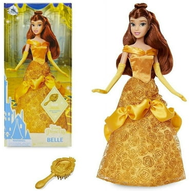 Classic Belle Princess Beauty & The Beast 11.5” Doll & Brush Hairbrush Figure New
