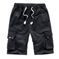 thumbnail image 1 of Pantalones cortos de verano, de moda y de ocio, transpirables, para hombre (talla 2XL, negro), 1 of 7