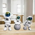thumbnail image 3 of Figura de astronauta creativa, adorno del espacio exterior, juguetes educativos, estatua de resina para 3 piezas, 3 of 9