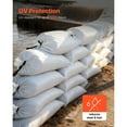 thumbnail image 2 of KFFKFF Empty Sandbags, 200 Packs 16 x 26 in, Durable Sand Bags with Ties, 50lb Capacity Woven Polypropylene, Tear-Resistant & UV-Resistant for Flood Control and Barriers, 2 of 9