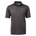 thumbnail image 2 of Men's Cutter & Buck  Black UMass Minutemen Virtue Eco Pique Micro Stripe Recycled Polo, 2 of 3