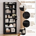 thumbnail image 4 of Yaheetech 7-Tier Open Shelf Bookcase With Top Open Compartment for Home Office, Black, 4 of 6