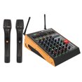 thumbnail image 1 of Mezclador De 4 Canales, Monitoreo De Auriculares Mezclador De Sonido De 4 Canales Interfaz USB Con Micrófonos Inalámbricos Duales Para Alojamiento De Bodas, 1 of 7