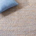 thumbnail image 6 of SAFAVIEH Natural Fiber Becky Solid Area Rug, Natural/Blue, 6' x 6' Square, 6 of 8