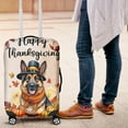 thumbnail image 4 of Happy Thanksgiving German Shepherd Welcome Thankful Fall Autumn Pumpkin Travel Luggage Cover Alsatian Dog Lover Gifts Suitcase Dust Protective Decor - 02021, 4 of 5