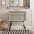 thumbnail image 4 of DHP Tribecca 30 Inch Floating Wall Mounted Bathroom Vanity, Gray, 4 of 9