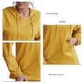 thumbnail image 5 of Sudadera Para Mujer, Sudaderas Con Capucha Para Mujer, Cómoda, Transpirable, Suave, Sencilla, Moderna Para El Trabajo ANGGREK Amarillo XL, 5 of 5