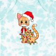 thumbnail image 4 of Inktastic Cute Christmas Cat Tangled in Colorful Lights with Red Hat Boys or Girls Baby Bodysuit, 4 of 5