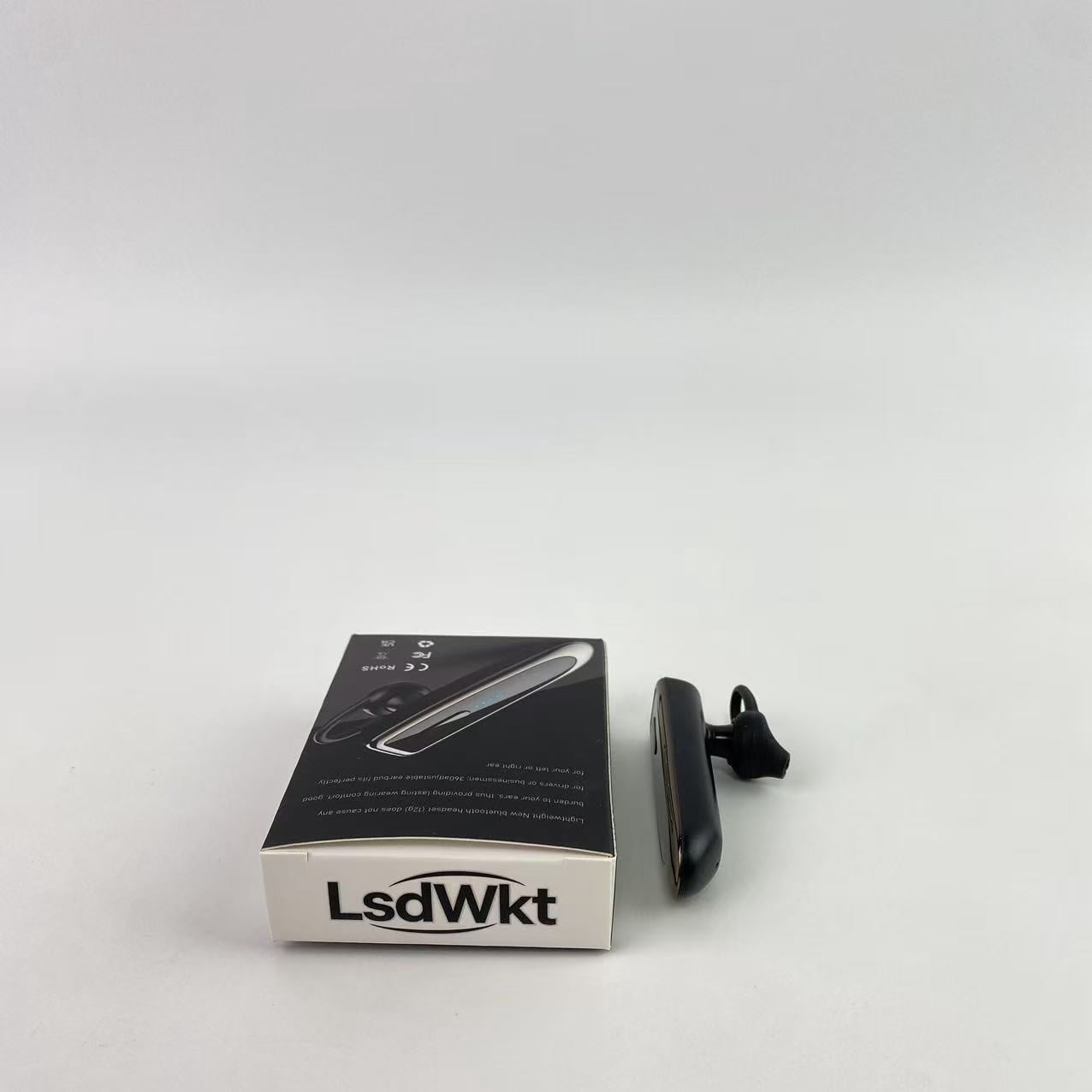 LsdWkt Wireless headsets for smartphones,Bluetooth Earpiece V5.0 Wireless Handsfree Headset with Microphone 24 Hrs Driving Headset 60 Days Standby Time for Phone Laptop Trucker Driver (Black)