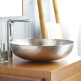 thumbnail image 6 of Native Trails Cps84 Maestro Sonata 17" Circular Copper Vessel Bathroom Sink - Nickel, 6 of 7