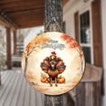 thumbnail image 3 of Happy Thanksgiving Miniature Pinscher Turkey Costume Pumpkins Autumn Leaves Round Wood Sign Mini Pin Dog Lover Hanging Wall Home Decor - 130144, 3 of 5