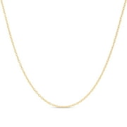 Cable Chain Necklace Sterling Silver Italian 1.3mm Gold Plated Nickel Free 14 inch