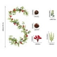 thumbnail image 3 of Luoshdecor Winter Greenery Garland with Red Berry and Pine Cones,Artificial Christmas Snow Pine Garland for Home Wall Decor 78 in, 3 of 6