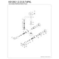 thumbnail image 6 of Kingston Brass KS1260PKL Duchess Double-Handle Wall-Mount Bridge Kitchen Faucet, Matte Black, 6 of 7