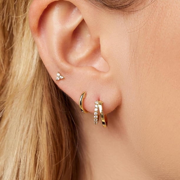 29 Paires Boucles D'Oreilles Acier Inoxydable Noir - Hommes Femmes Piercing Tragus Helix