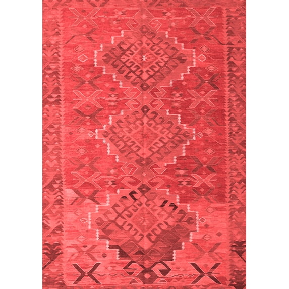 Ahgly Company Indoor Rectangle Oriental Red Traditional Area Rugs, 8' x 12'