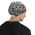 thumbnail image 5 of Naloa Colorful With Blue Oriental Soft Beanie Hat, Knit Beanie Daily Beanie in Fine Knit for Women Men Winter Travel, Outdoor, 5 of 7