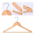 thumbnail image 3 of Unique Bargains Wood Non-Slip Hangers Clothes Hangers for Closet 10 Packs Light Brown, 3 of 6