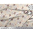 thumbnail image 2 of Soimoi White Poly Georgette Fabric Artistic Colorful Skull Printed Fabric 1 Yard 52 Inch Wide, 2 of 3