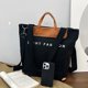 thumbnail image 4 of Bolso de lona unisex Bolso de hombro de viaje con cremallera Bolso de compras al aire libre de gran capacidad, 4 of 8