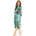 thumbnail image 3 of Sakkas Clementine Women's Tie Dye Caftan Dress/Cover Up Beach Kaftan Boho Summer - 37-RoyalBlue - One Size, 3 of 5